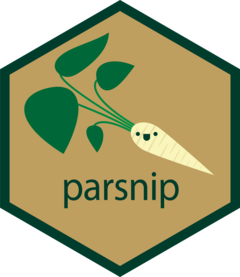 Hex sticker for parsnip
